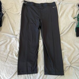 Nike Black and Gray Athletic Pants pro combat Dri fit compression